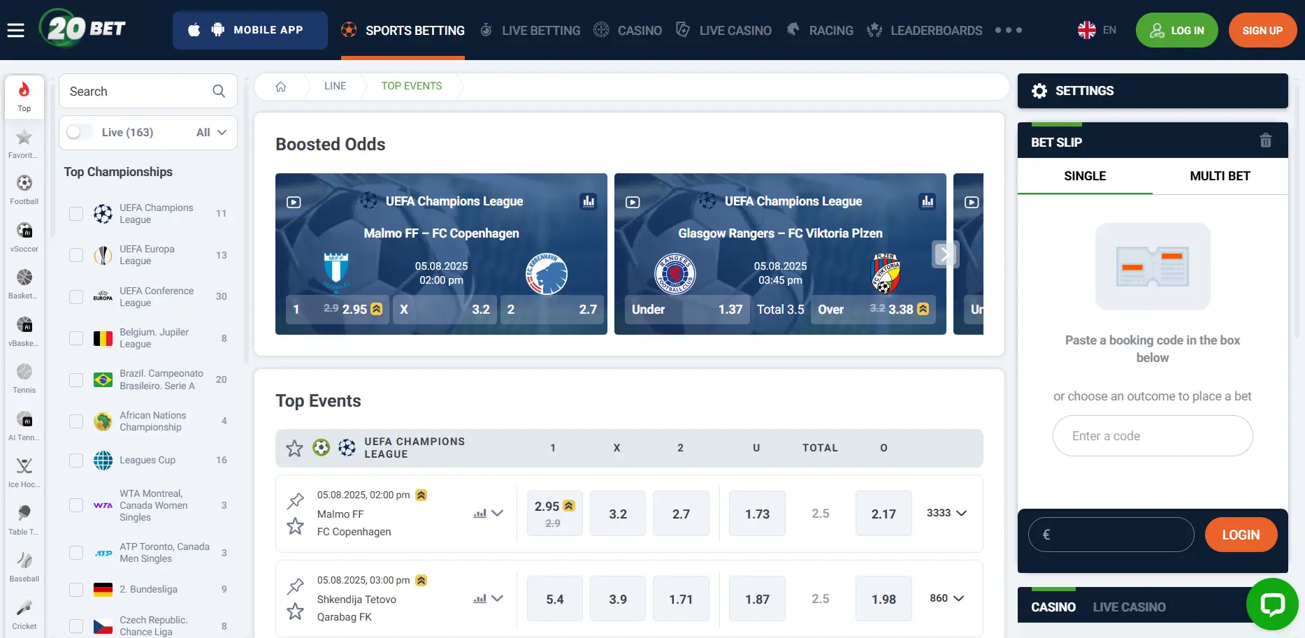 Sports betting in the best online casino